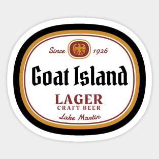 Goat Island Lager • Lake Martin alternate Sticker